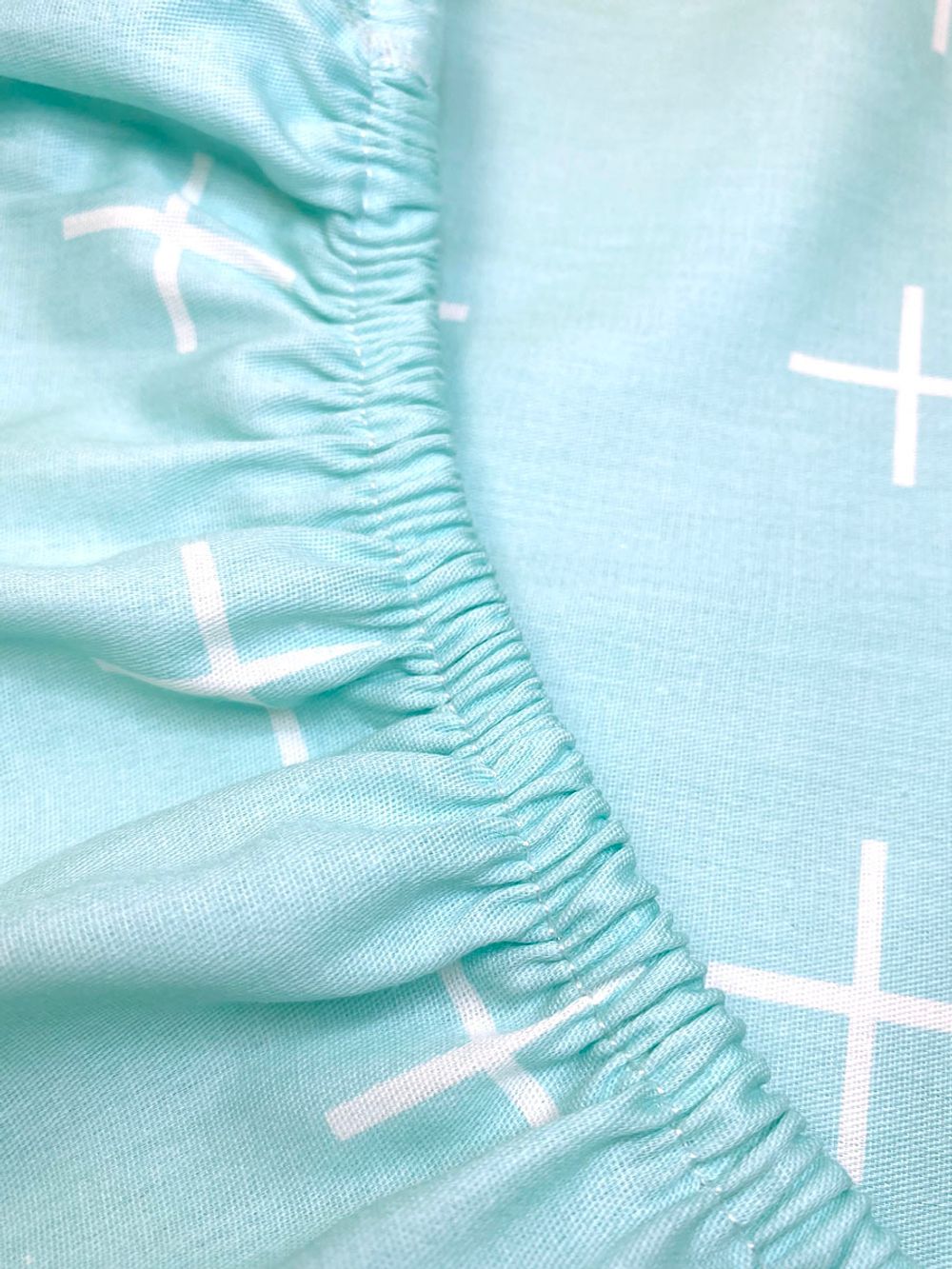 Постельное белье сатин Milky Garden "Лузия/Лузия (компаньон)" 1,5-сп Наволочка 50x70 см 1 шт Простынь на резинке 90x200 см Пододеяльник 145x215 см