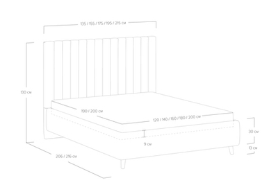 Кровать Amanda (180x190)