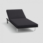 Шезлонг Ideal Patio КОСТА на колесах антрацит - белый каркас