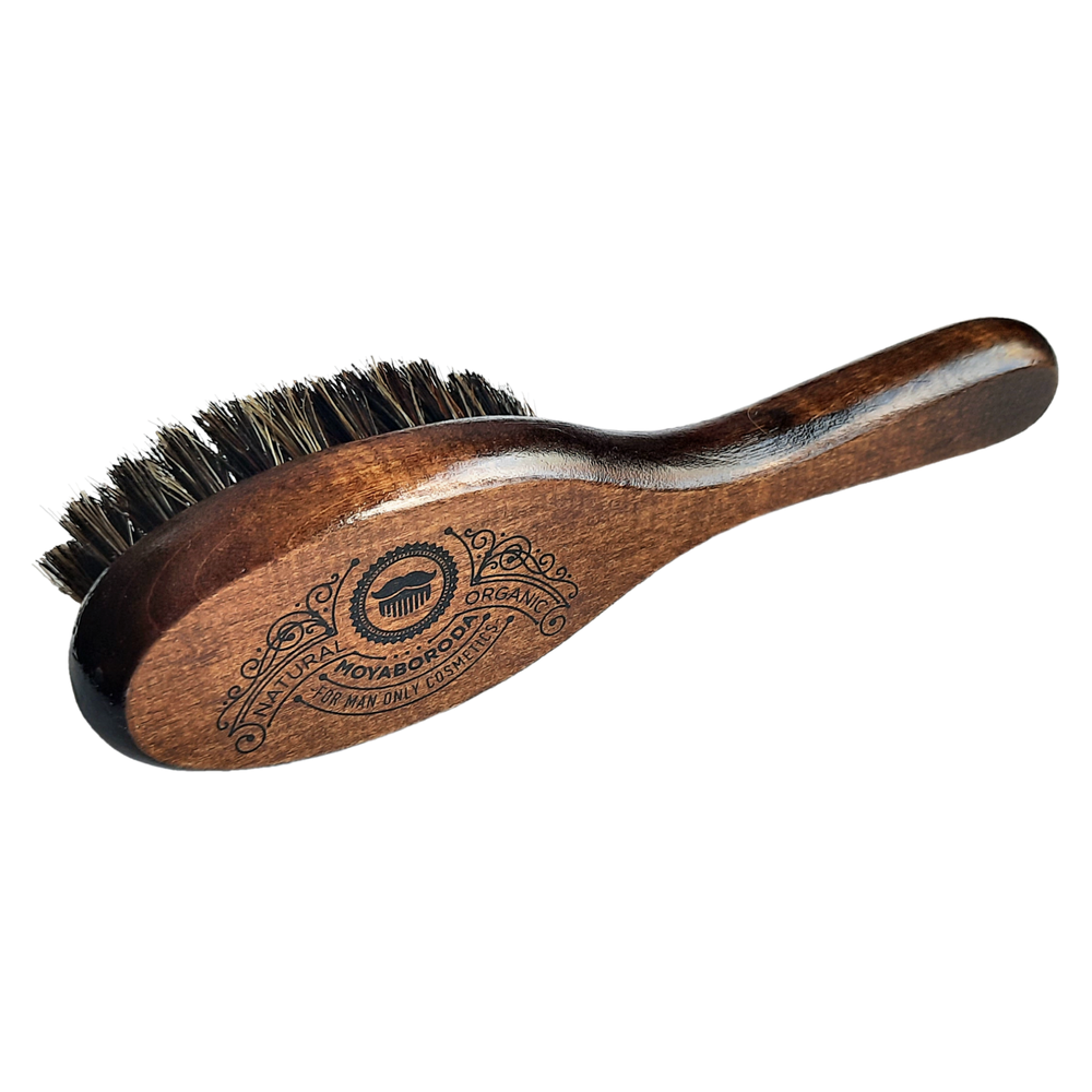 Щётка для бороды и усов MOYABORODA "DARK WOOD MEDIUM CLASSIC"