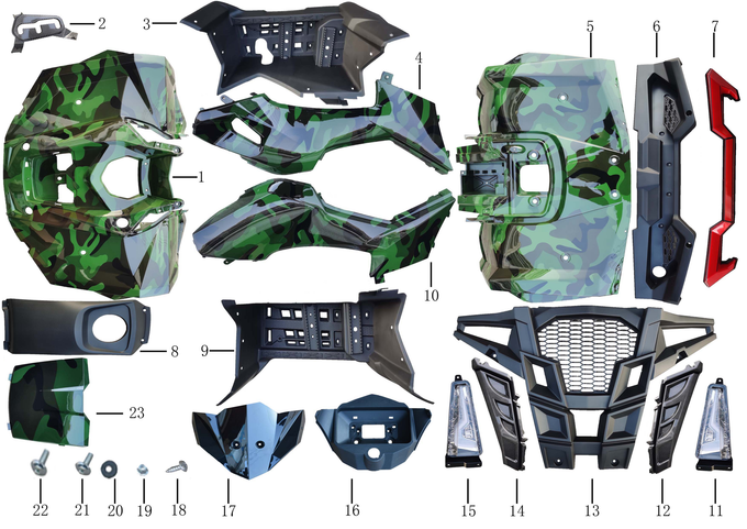 Запчасти к квадроциклу Motax Grizlik 300. Рис. 6
