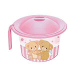 Горшок детский "Кроха" с крышкой и декором цвет в ассортименте