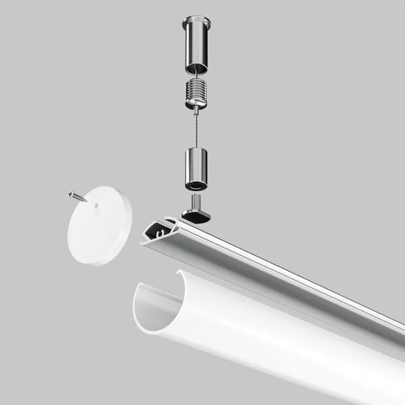 Алюминиевый профиль подвесной D30 (Серебро, 2 м), ALM-D30-S-2M Led Strip alm-d30-s-2m