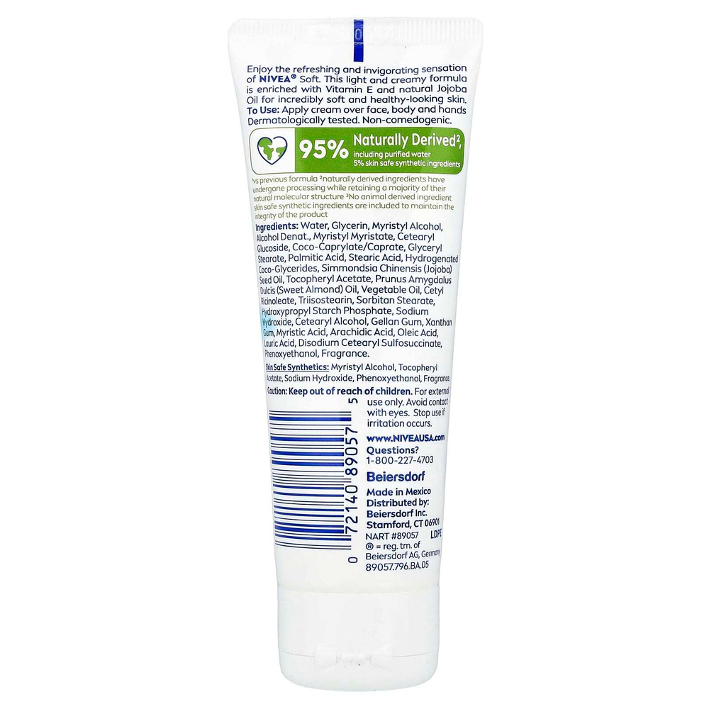 Nivea, Освежающий мягкий увлажняющий крем, 74 г (2,6 унции)