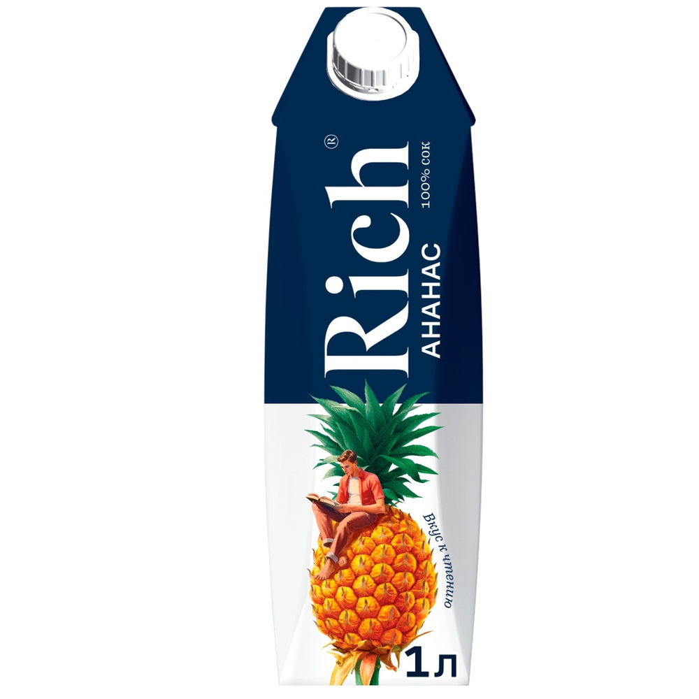 Сок Rich Ананас, Tetra prism 1 л.