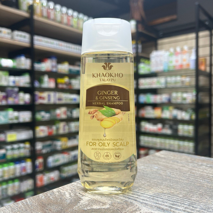 Шампунь Khaokho Talaypu Ginger & Ginseng Имбирь и Женьшень 185 мл