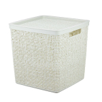 Коробка БЯЗЬ 17л с крышкой квадратная 28×28×28 cм М2327