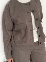 Теплый костюм «Елочка» бежевый