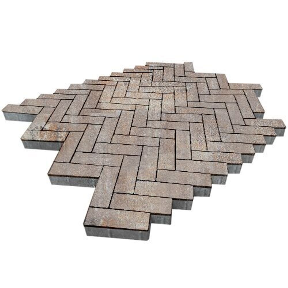 Тротуарная плитка Паркет, 60 мм, ColorMix Берилл, гладкая