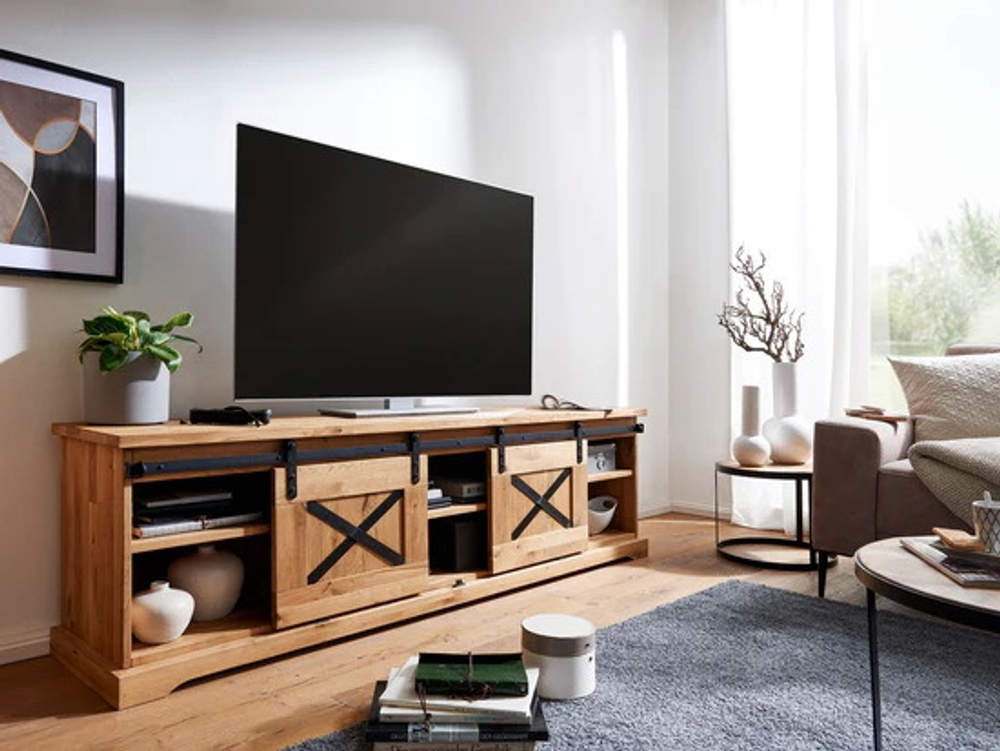 Тумба под ТВ Берген-4 из массива дуба