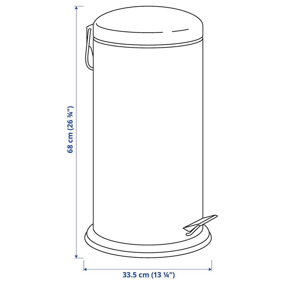 IKEA MJÖSA  (ИКЕА МЙÖСА)  -  Корзина для мусора, белая, 30 л