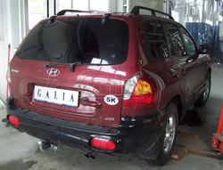 Фаркоп оцинкованный Galia H060A для Santa Fe 2001-2006, Santa Fe Classic 2007-2013(паспорт и сертификат в комплекте)(без электрики)