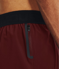 Мужские теннисные шорты Under Armour Men's UA Stretch Woven Shorts - chestnut red/metallic solder