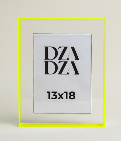 Фоторамка из акрила 13 х 18 Желтая data-res=