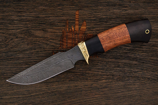 Нож туристический Эльбрус Скаут, клинок 140мм, дамаск