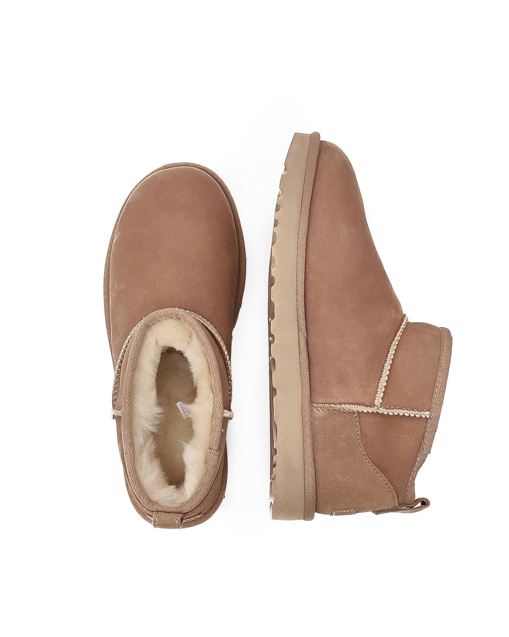 Кожаные угли classic ultra mini UGG - песочный(1116109)