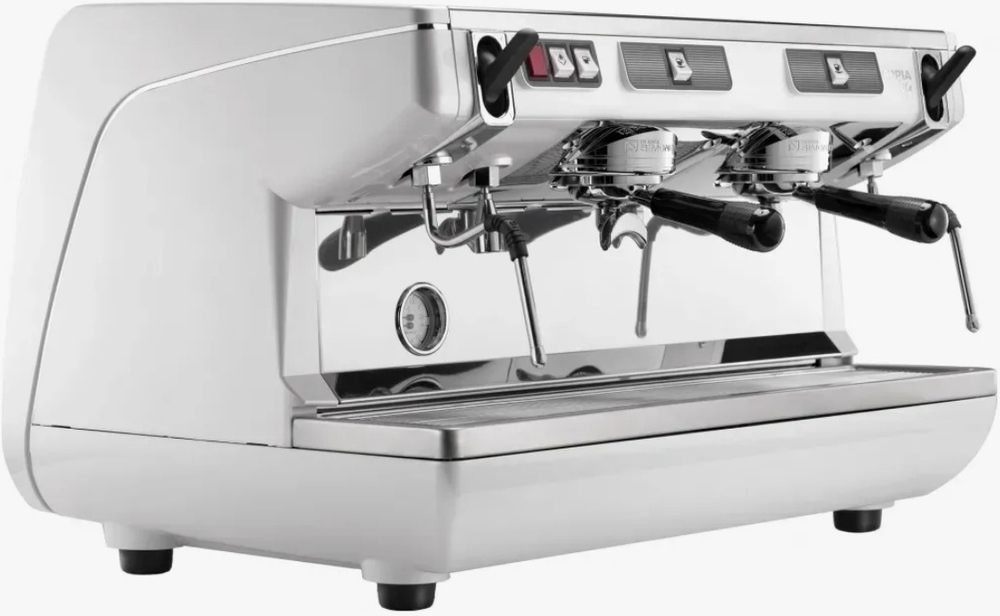 Кофемашина Nuova Simonelli Appia Life 2Gr S черная, высокие группы, полуавтомат