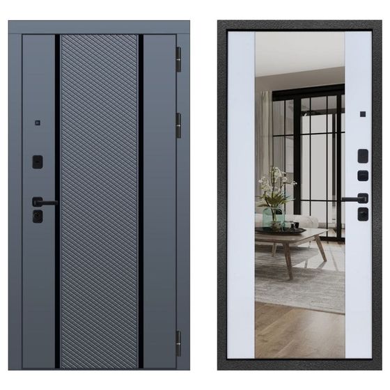 Купить Входная дверь М102 velluto oscure ФЛЗ-32 velluto bianco