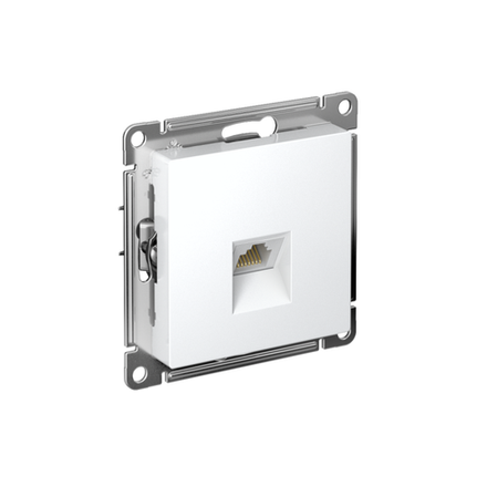 Розетка компьютерная 1-м AtlasDesign RJ45 кат.5E механизм бел. SE ATN000183
