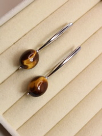 Серьги с тигровым глазом «Тигровый штрих»