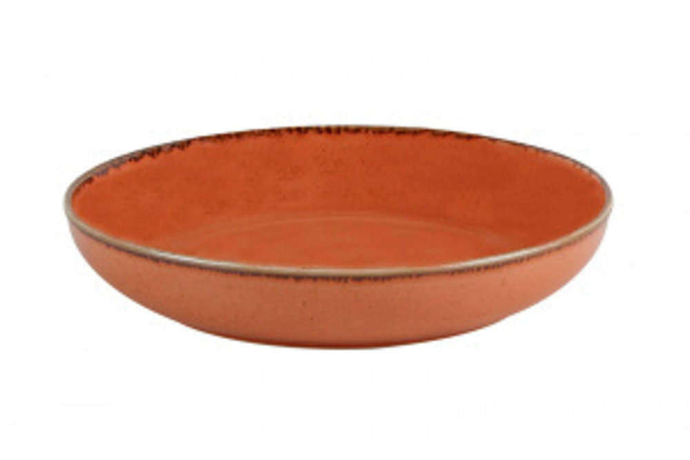 Салатник полуглубокий d 22 см h 4 см 835 мл фарфор цвет оранжевый Seasons