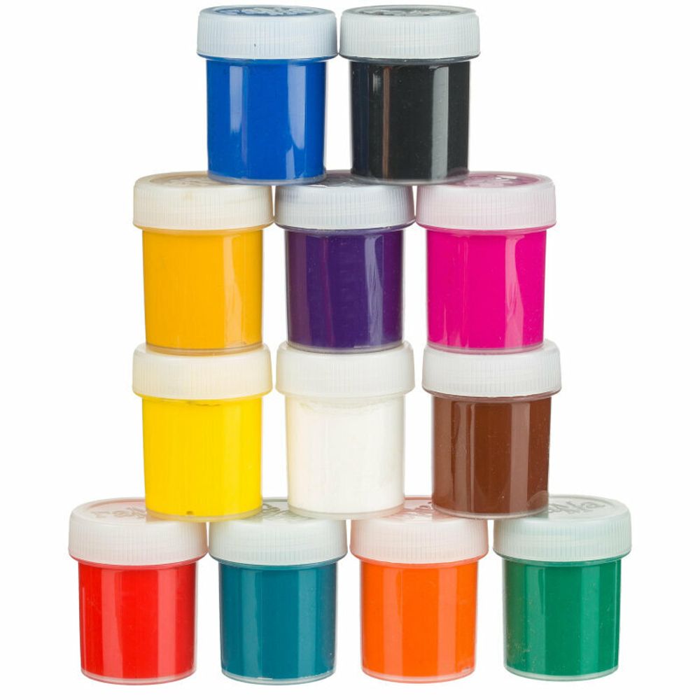 Гуашь ГАММА "Мультики", 12 цветов по 40 мл, без кисти, картонная упаковка, 221032Н