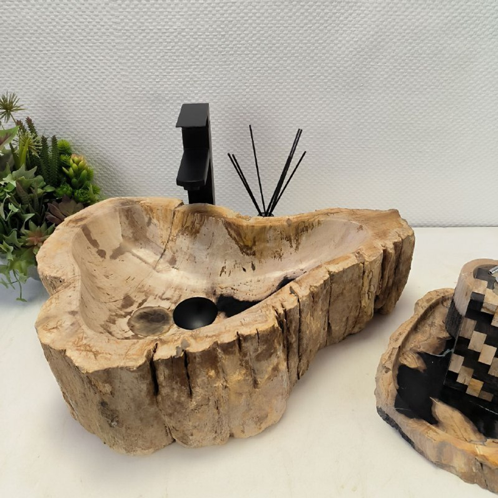 Раковина из окаменелого дерева OD-62488 54*39*15