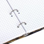 Тетрадь на кольцах А5 175х215 мм, 120 листов, твердый картон, фольга, клетка, BRAUBERG, "Marble", 404719