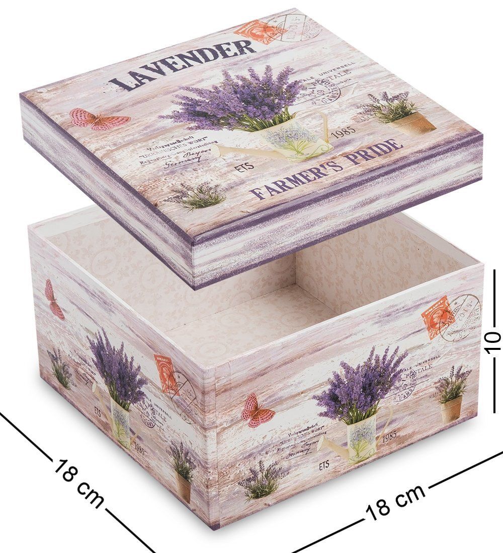 WG-103/3-D Коробка подарочная «Квадрат» цв.беж./фиолет.