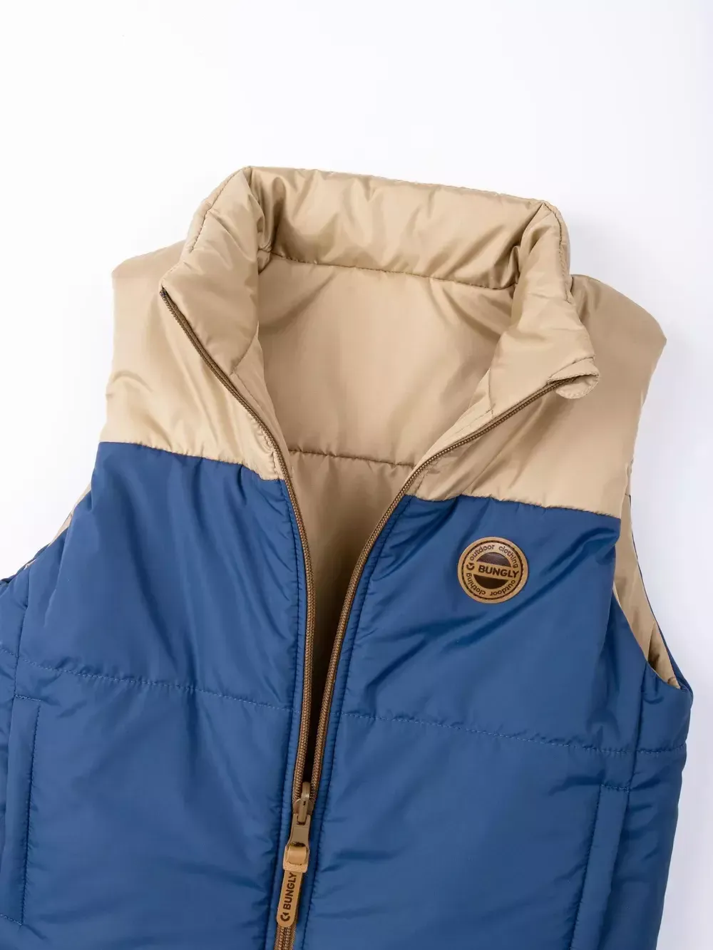 Жилет стеганый на молнии двухсторонний "Шторм/Беж" 7+