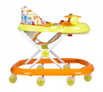 Ходунки детские Farfello арт.6760 (Оранжевый, принт зверушки)