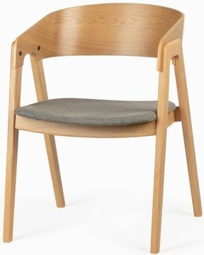 Стул Prerogative деревянный и светло-серая ткань