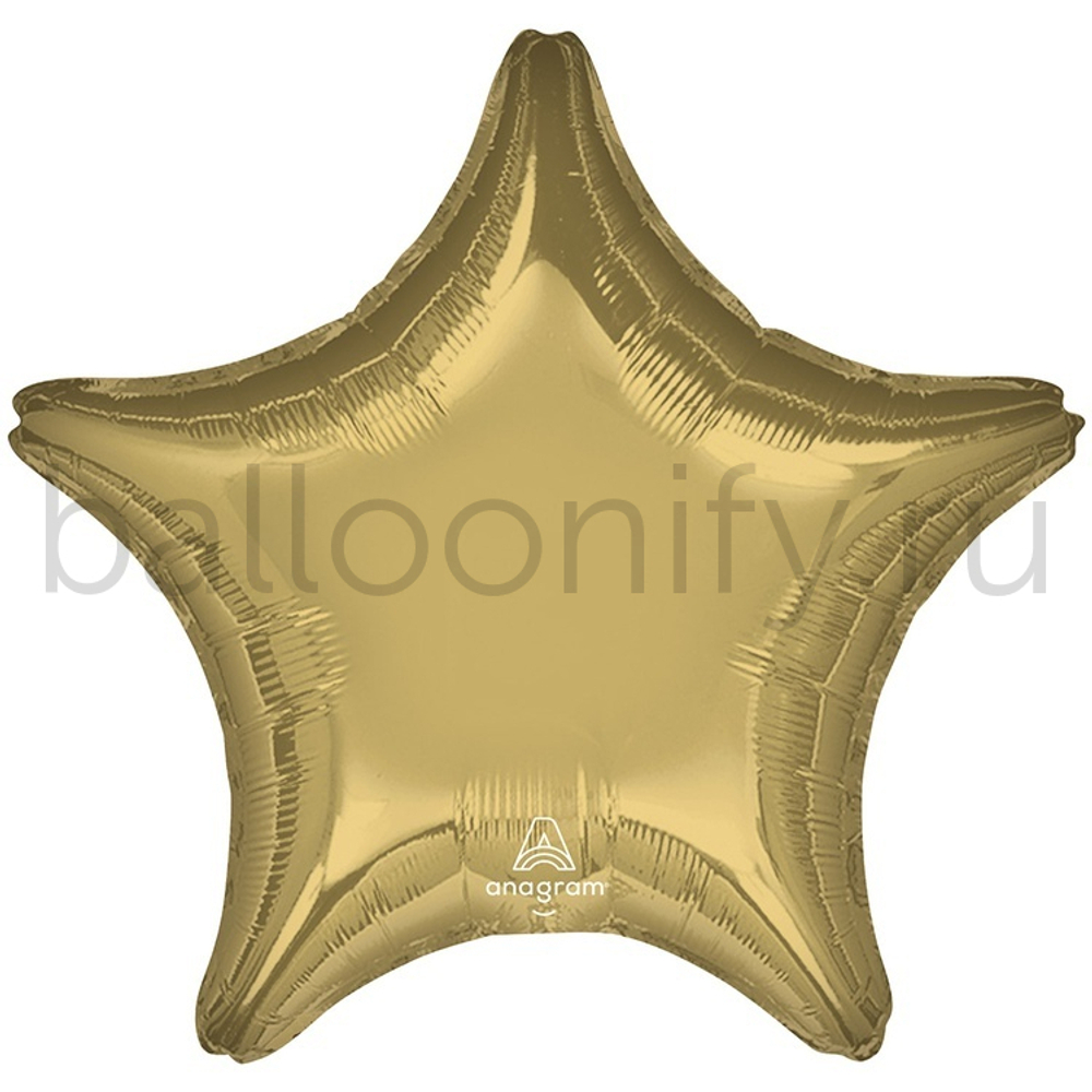 Фольгированная фигура, звезда, 18"/46СМ Металлик White Gold