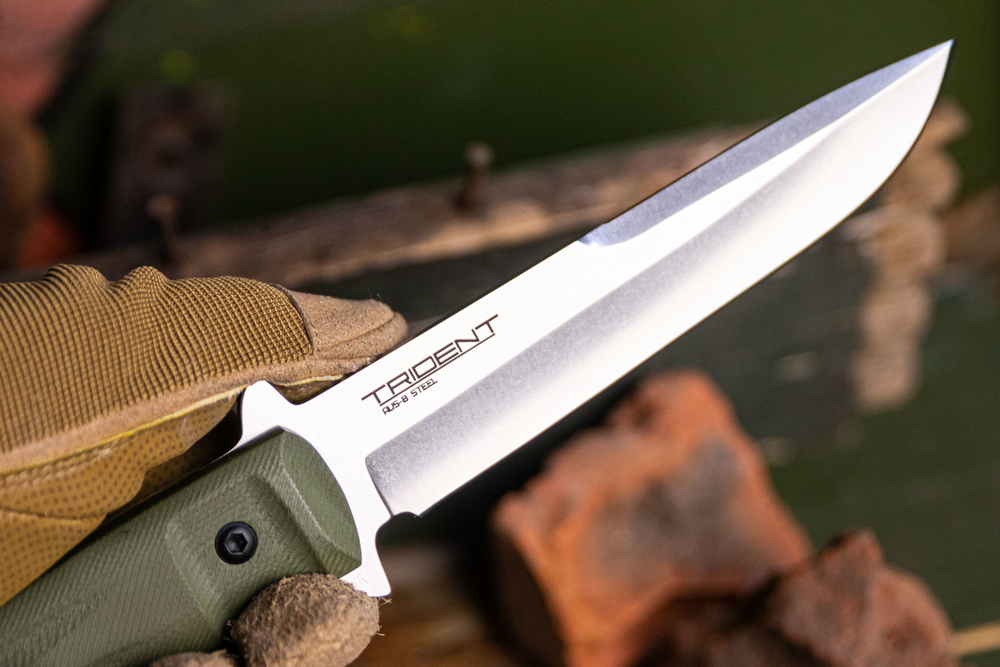 Тактический нож Trident AUS-8 StoneWash G10 Olive