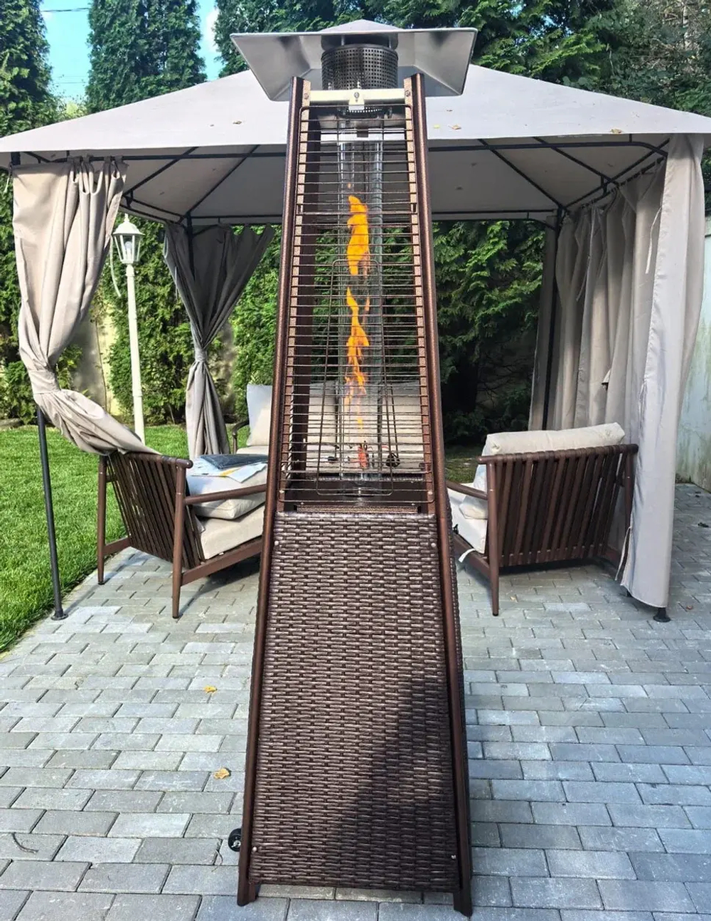 Уличный газовый обогреватель 13I WWT ROTANG Brown mini + Чехол