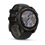 Умные часы Garmin Fenix 8, 47 мм, Solar, Sapphire Carbon Gray DLC Titanium with Black/Pebble Gray Silicone
