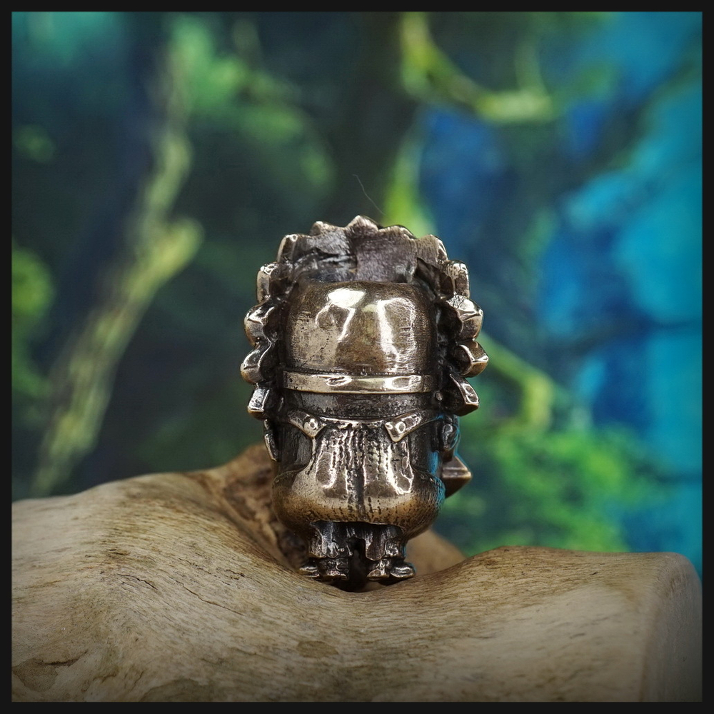 Темлячная бусина "ИндиПупс" для ножей , бронза