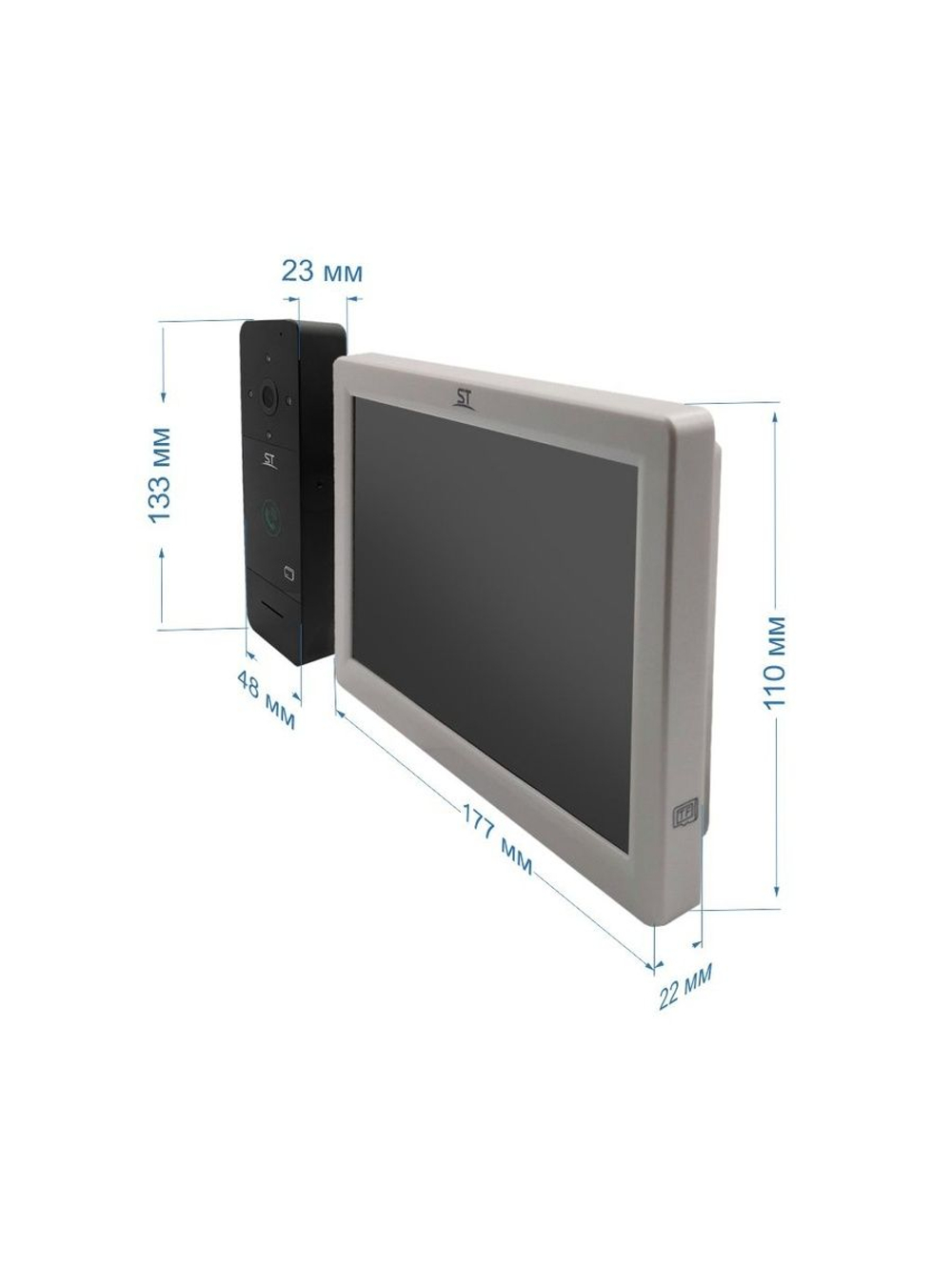 Домофон ST-MР300/7 серия Земля БЕЛЫЙ (TS/SD/WF/IPC/1080P/IP/110 /IC) КОМПЛЕКТ