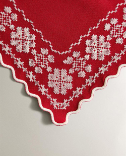 ZARA HOME СЕРВИРОВОЧНАЯ САЛФЕТКА С ВЫШИВКОЙ, КРАСНЫЙ