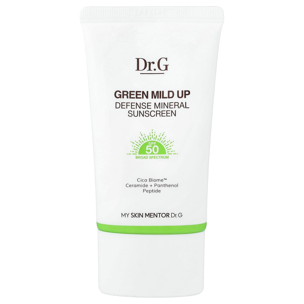 Dr. G, Green Mild Up, Defense Mineral, солнцезащитное средство, SPF50, 50 мл (1,69 жидк. унции)