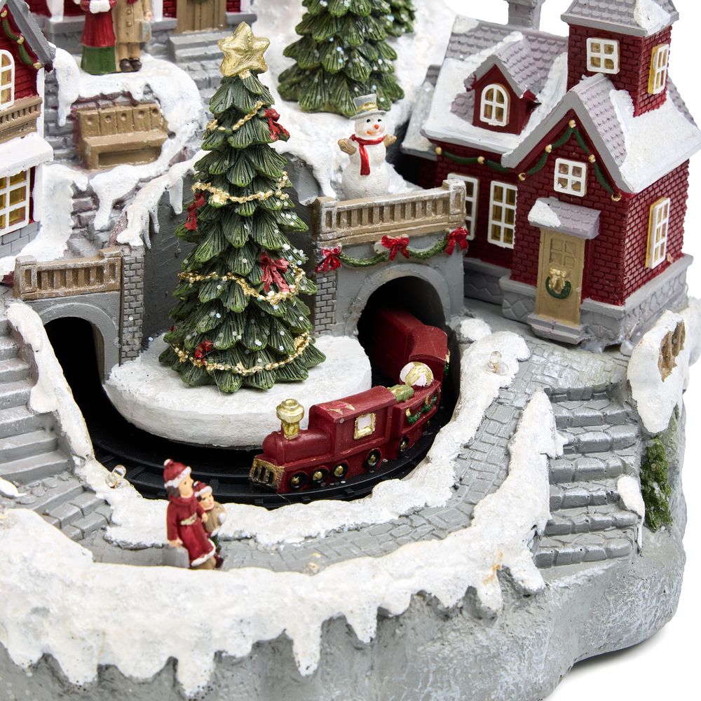 МУЗЫКАЛЬНАЯ СТАТУЭТКА "ЗИМНИЙ ГОРОДОК" 28Х28,5Х27 СМ