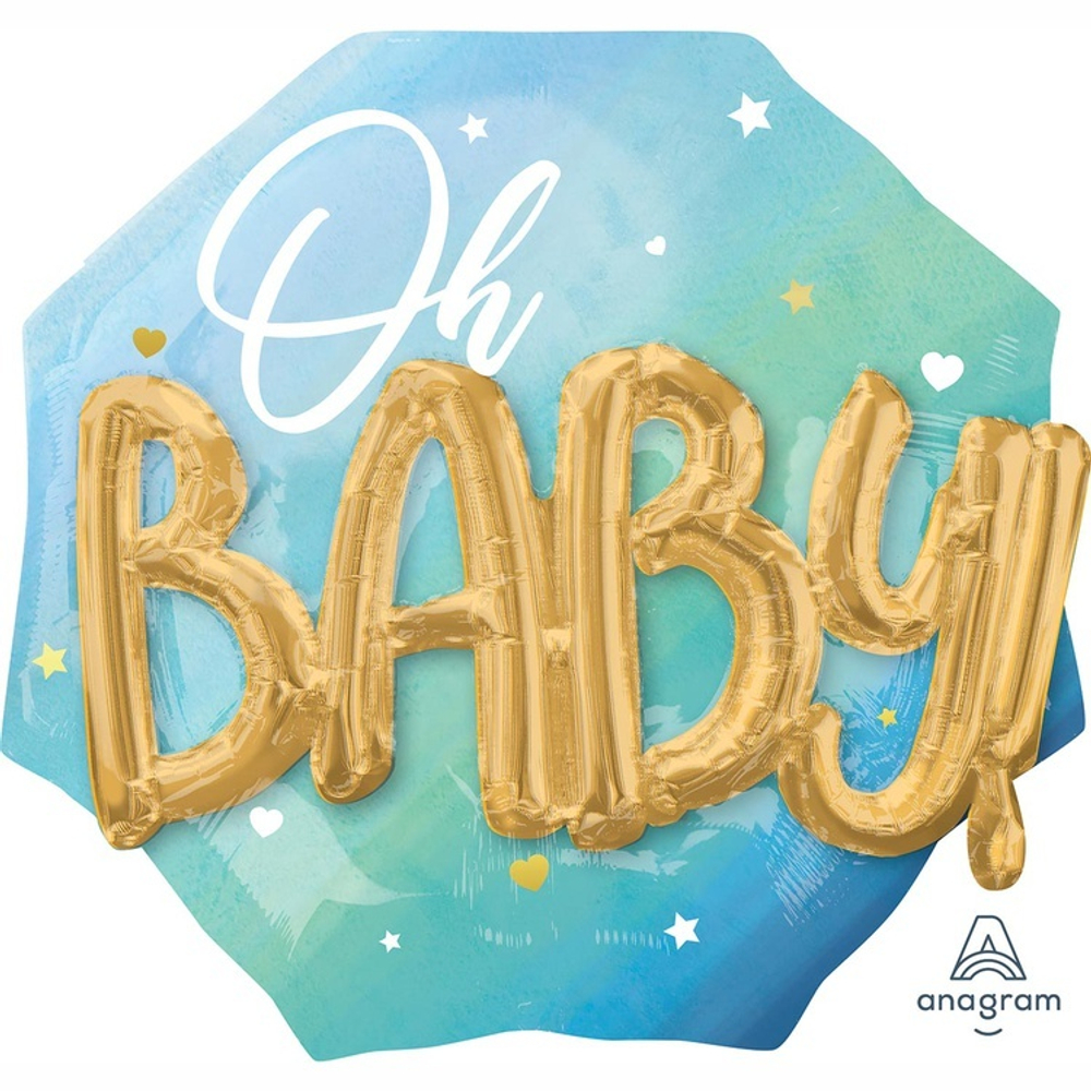Фольгированная фигура, Oh Baby Буквы 3D мальчик P75, 30"/76CM