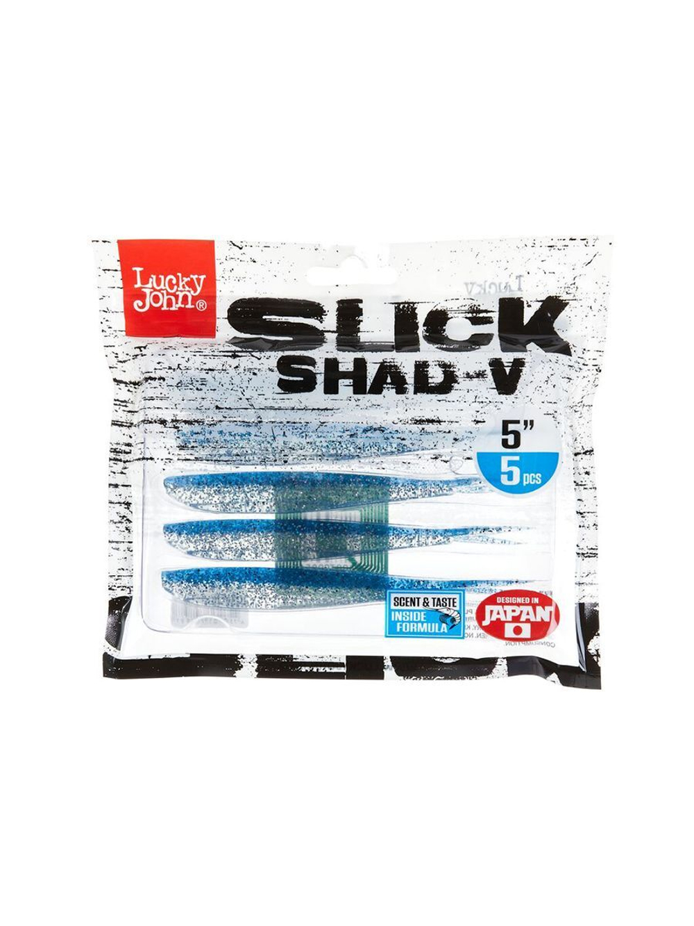 Слаги LJ 3D Series SLICK SHAD-V 7.0in (17,8) 014 3 шт. в упак.