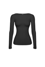 black off the shoulder long sleeve