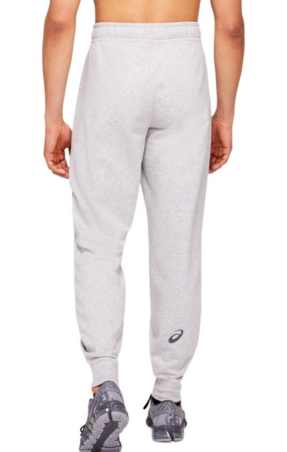 Мужские теннисные штаны Asics Big Logo Sweat Pant - mid grey heather/dark grey