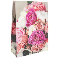 GAEM Пакет подарочный (бумага 210г/м2, блок микс 12шт), L26 W10 H32 см, 4в.