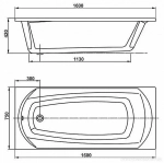 Ванна акриловая Vagnerplast Ebony 160x75