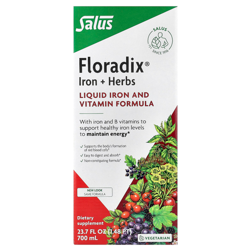 Floradix, Floradix®, железо и травы, 700 мл (23,7 жидк. унции)