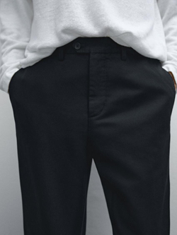 Massimo Dutti Брюки зауженного кроя, темно-синий