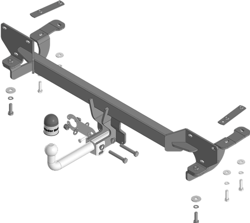 Фаркоп Motodor для GAC GS 4 2024- (оцинк. Шар)(паспорт и сертификат в комплекте)(без электрики) 97805-A
